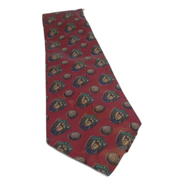 Florenz Golf Club Silk Neck Tie - Picture 2 of 3